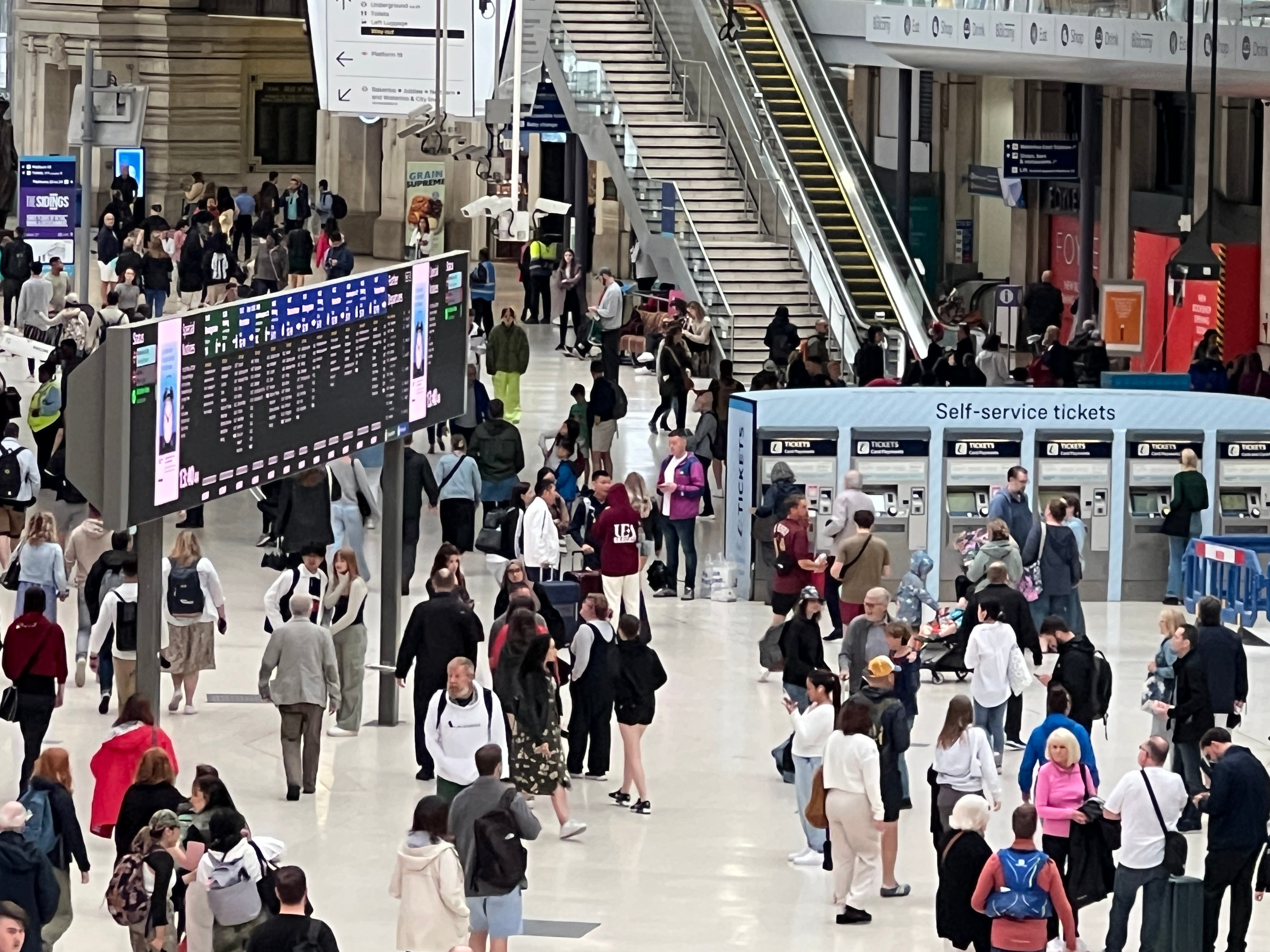 Essential journeys? Passengers at London Waterloo on a strike day