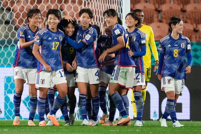 Japan put five past Zambia in their Women’s World Cup opener (John Cowpland/AP)