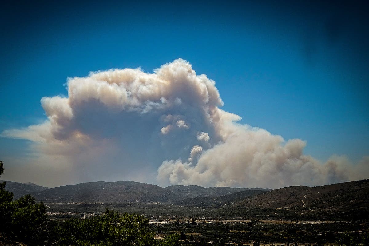 Fire Causes Travel Chaos For British Holidaymakers On Greek Island 