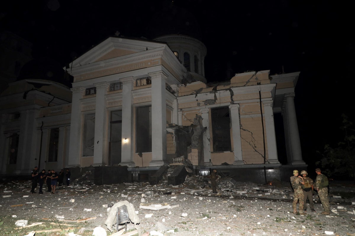 Russia-Ukraine war – live: Unesco sounds alarm as historic cathedral badly damaged in deadly Odesa airstrikes