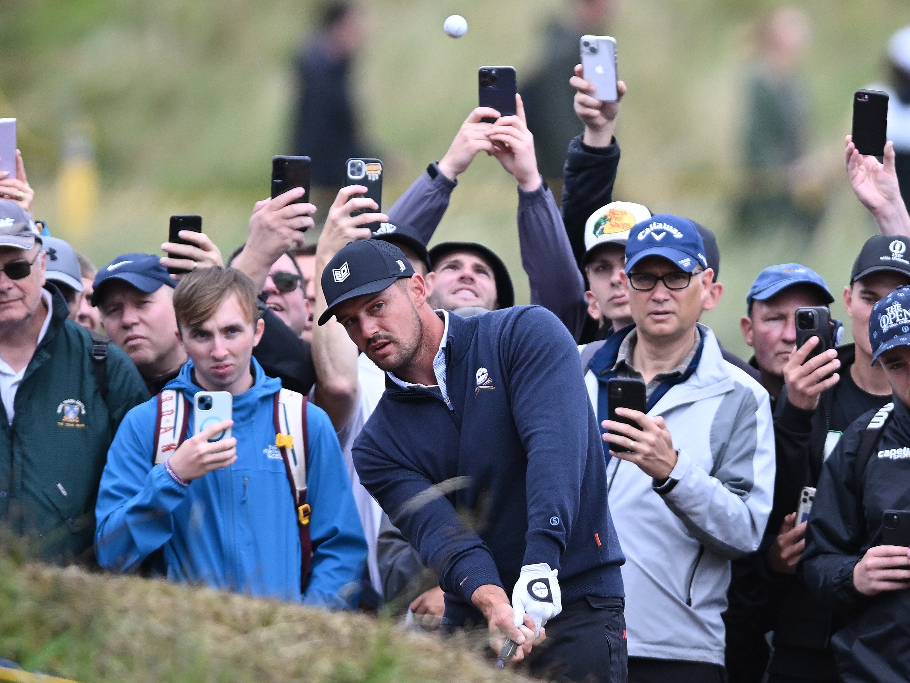 US golfer golfer Bryson DeChambeau plays the 6th hole