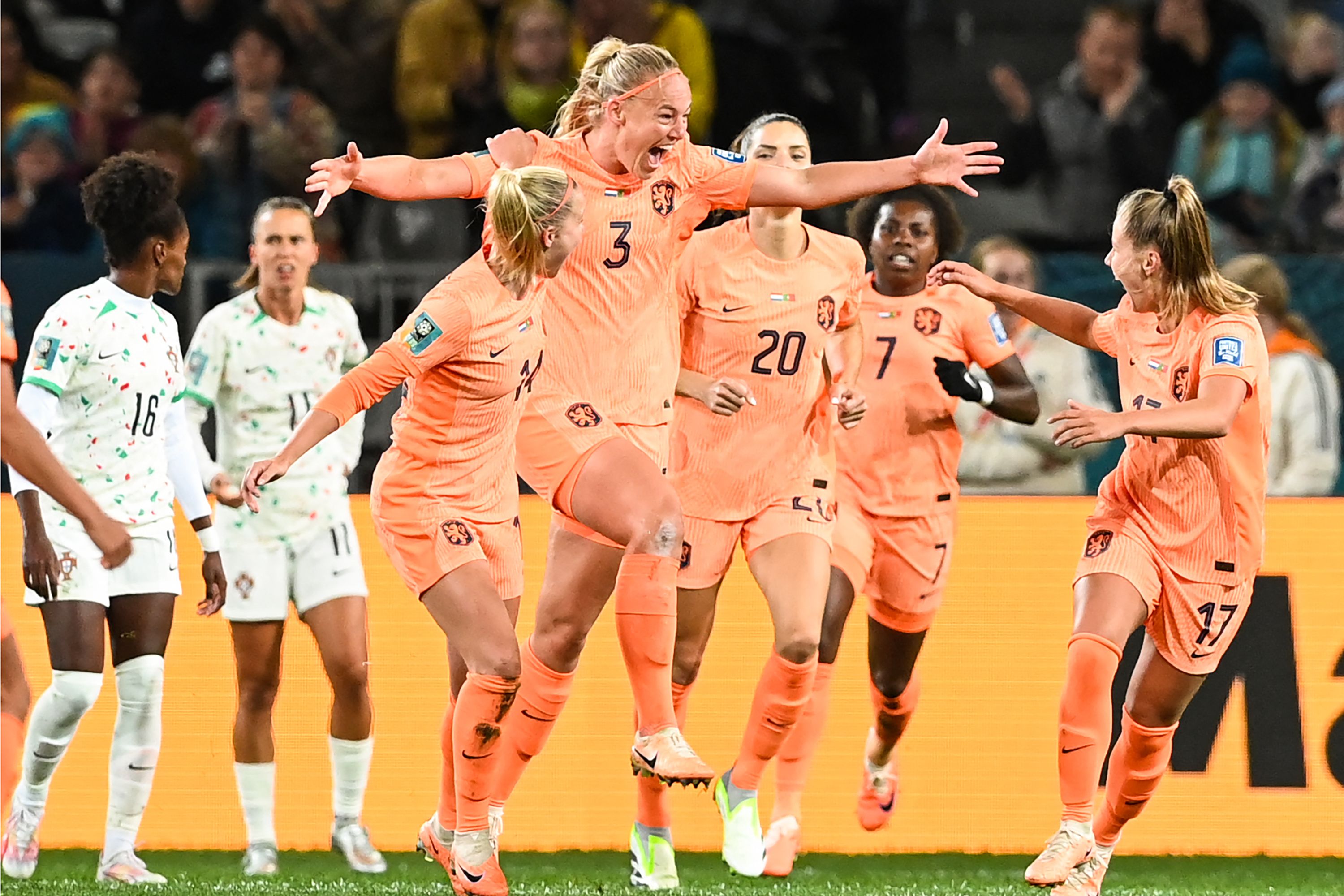 Stefanie van der Gragt scored the only goal of the game for Netherlands
