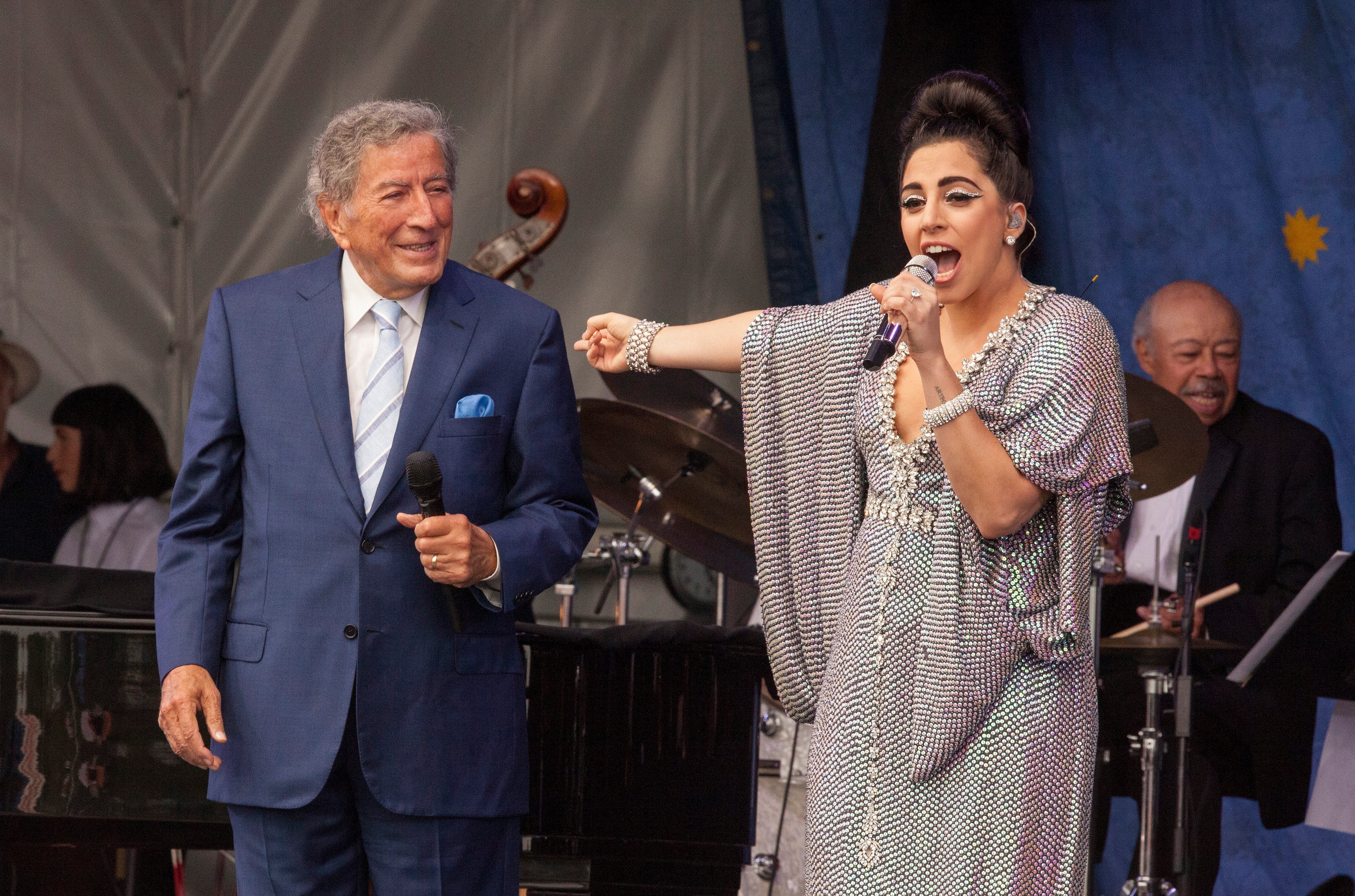 Bennett and Lady Gaga performing in New Orleans in 2015 and their album together, ‘Cheek to Cheek’, won a Grammy