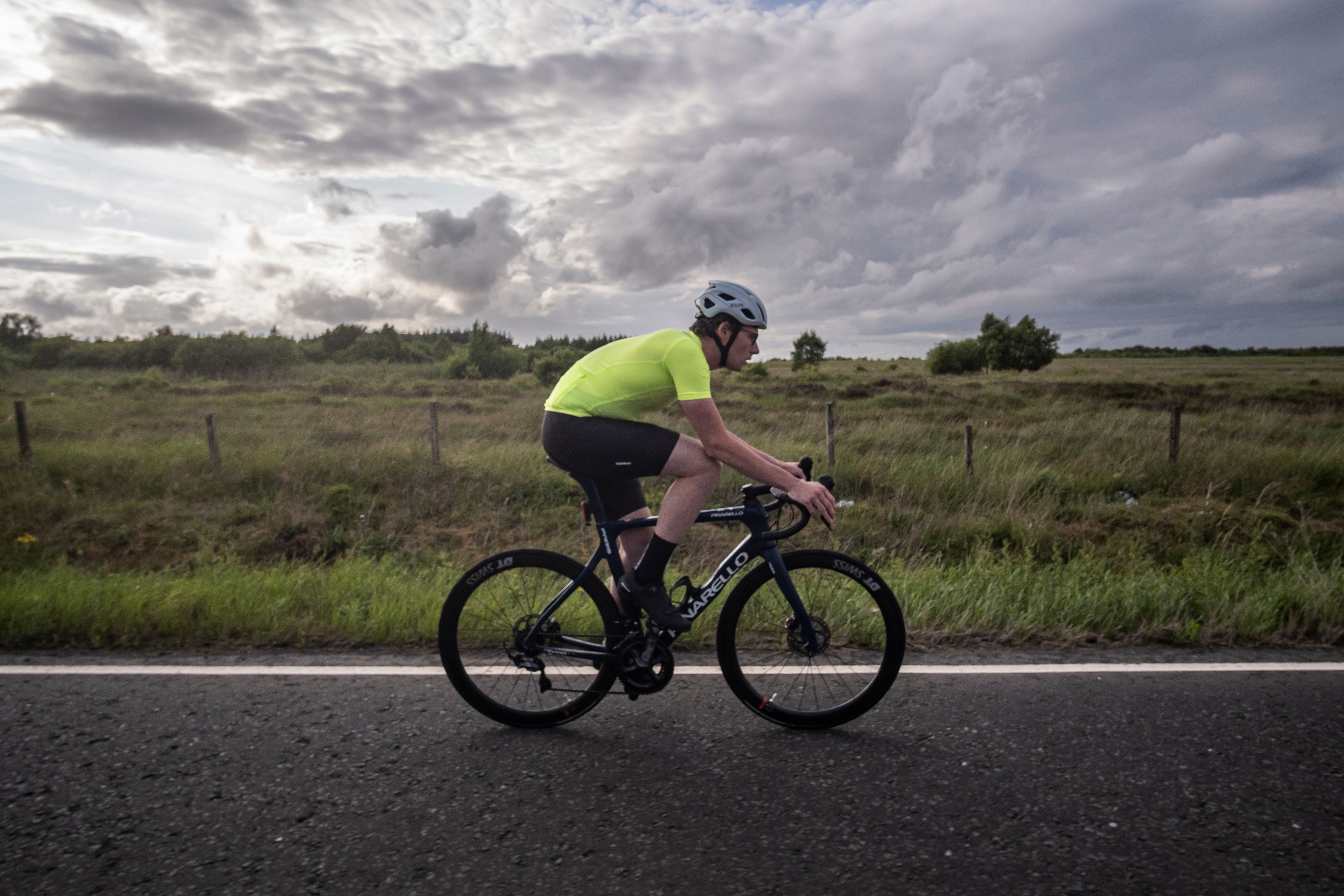 Josh Quigley, 30, will be the subject of a documentary showing how cycling helped him rebuild his life (Robin Mair/PA)