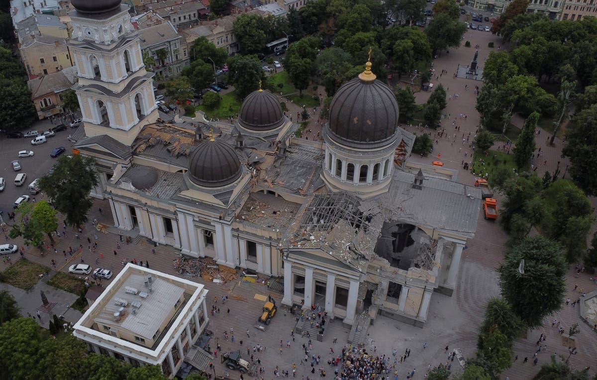 Putin&rsquo;s troops unleash missile strikes on Odesa as Orthodox cathedral damaged