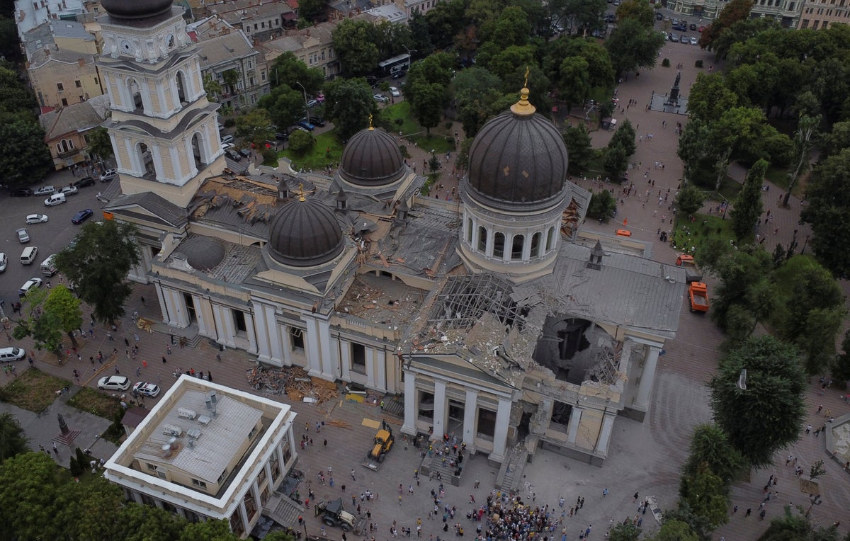 Putin’s troops unleash missile strikes on Odesa as Orthodox cathedral damaged