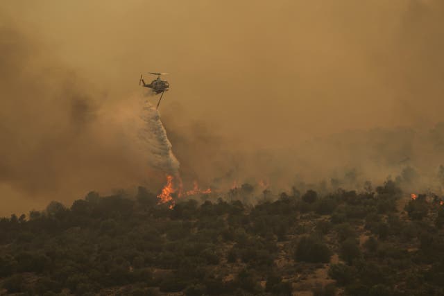 <p>Wildfires continue to rage on in Greece  </p>