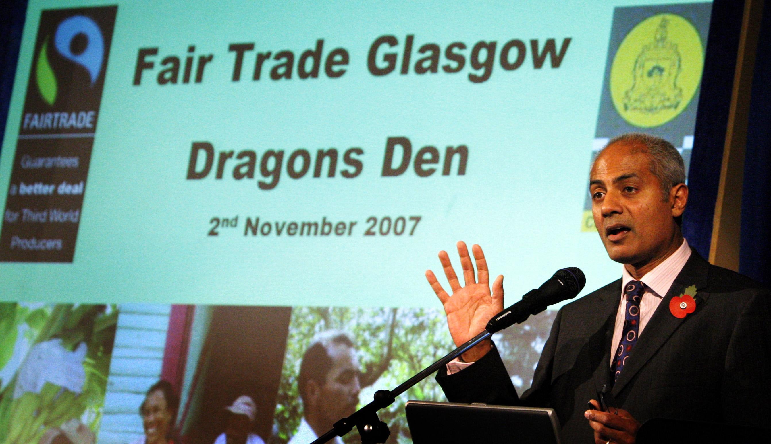 Attending a Dragons Den-style event at a secondary school in Glasgow