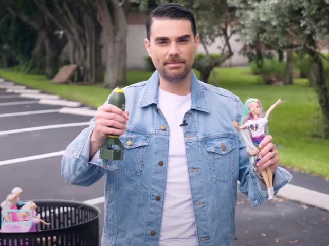 <p>Ben Shapiro in his YouTube review of the Barbie movie</p>