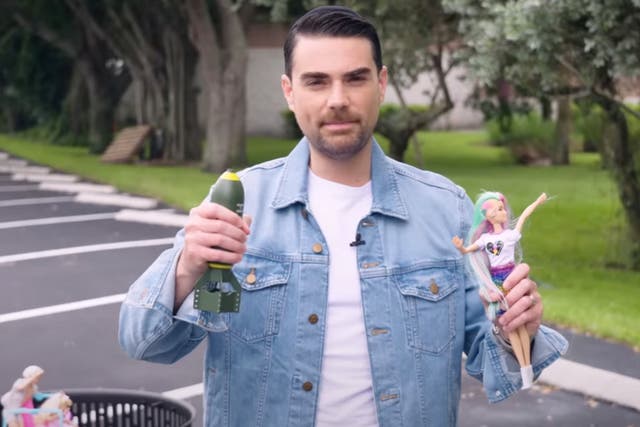 <p>Ben Shapiro in his YouTube review of the Barbie movie</p>