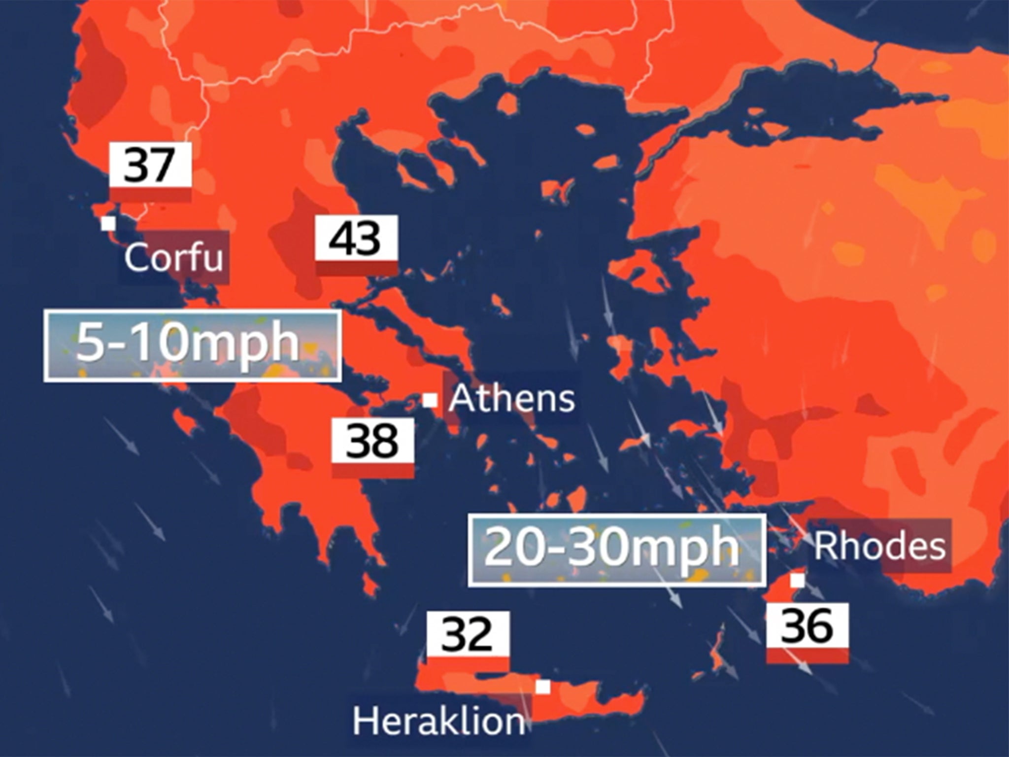 Greece has seen record temperatures this month