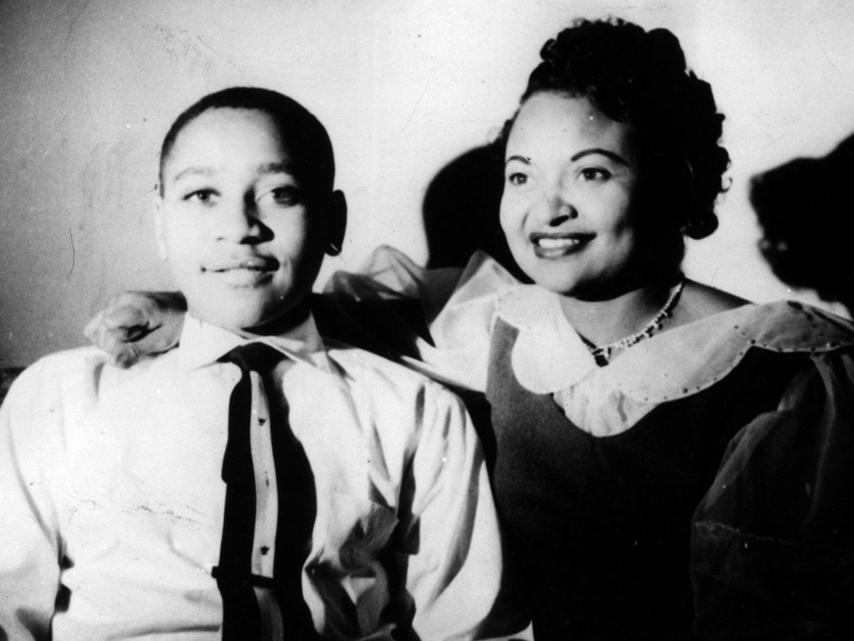 Emmett Louis Till, 14, with his mother, Mamie Till-Mobley, at home in Chicago.