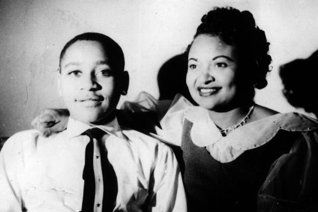 <p>Emmett Louis Till, 14, with his mother, Mamie Till-Mobley, at home in Chicago.</p>