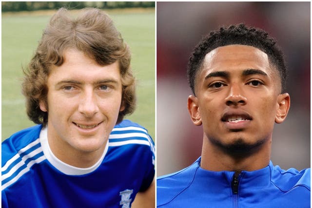 Jude Bellingham (right) has paid tribute to fellow former Birmingham star Trevor Francis (Nick Potts/PA).