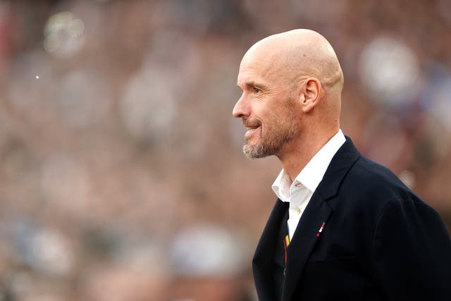 Manchester United manager Erik ten Hag says the club are making progress in finding a striker (Zac Goodwin/PA)