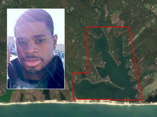 <p>Tafari Campbell (inset) drowned in the water off Obama’s Martha’s Vineyard estate (pictured) </p>