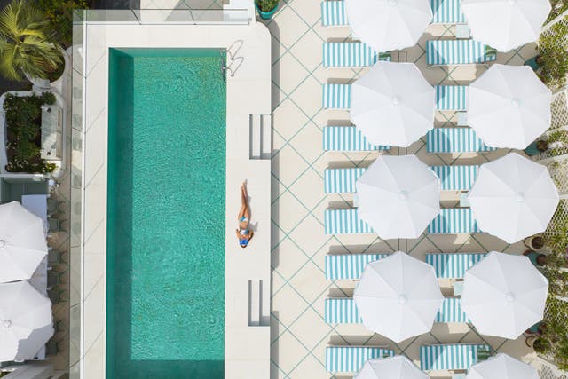 <p>The pool at Hotel La Palma in Capri</p>