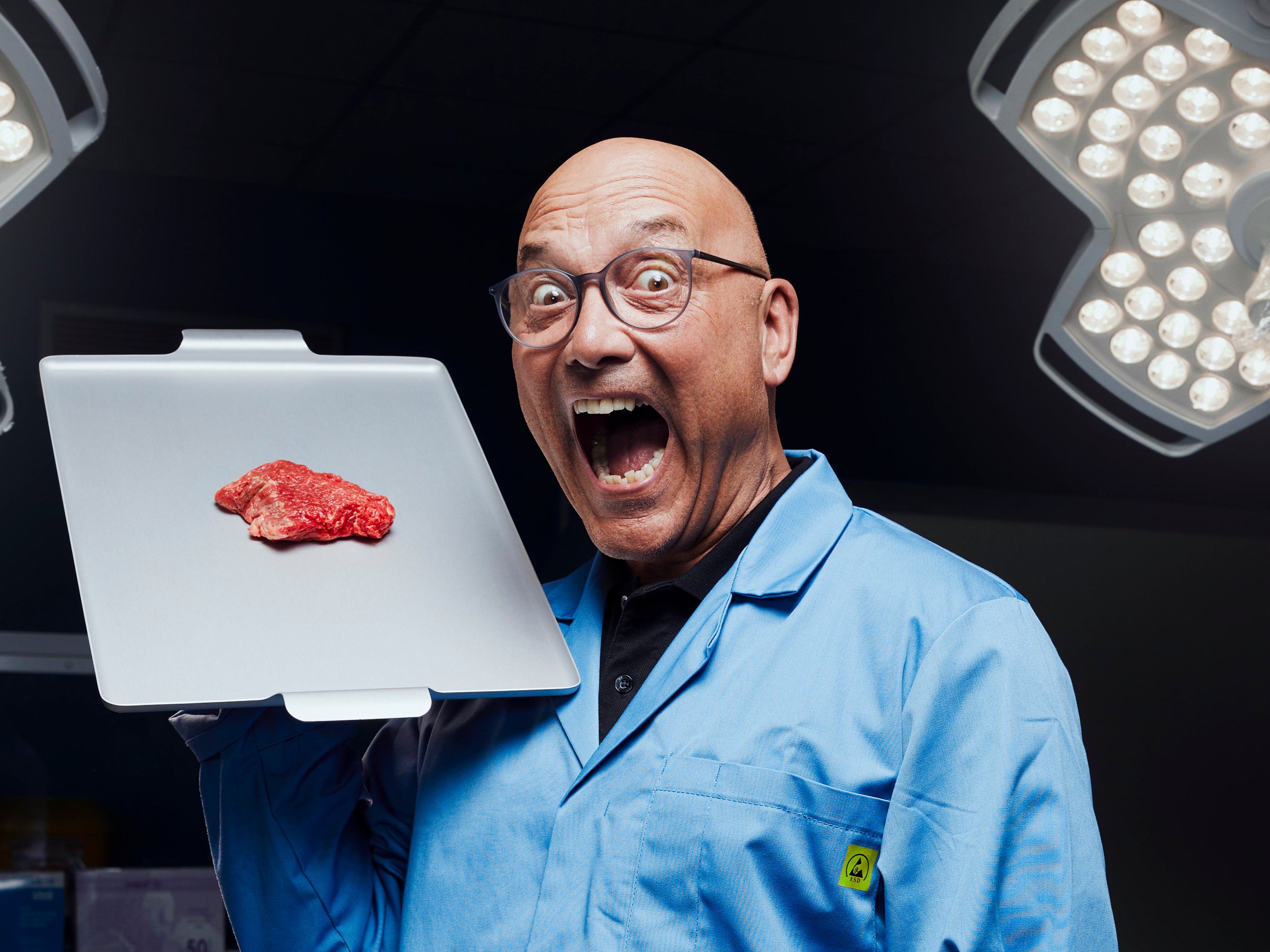 Flesh in the pan: Gregg Wallace in a promotional photo for ‘The British Miracle Meat'