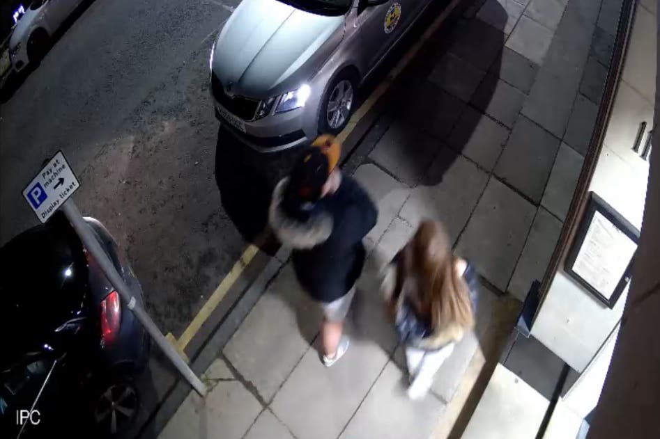 CCTV showing the siblings walking in Hamilton on the day she disappeared