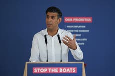 Row as Rishi Sunak claims Labour on the ‘same side’ as trafficking gangs