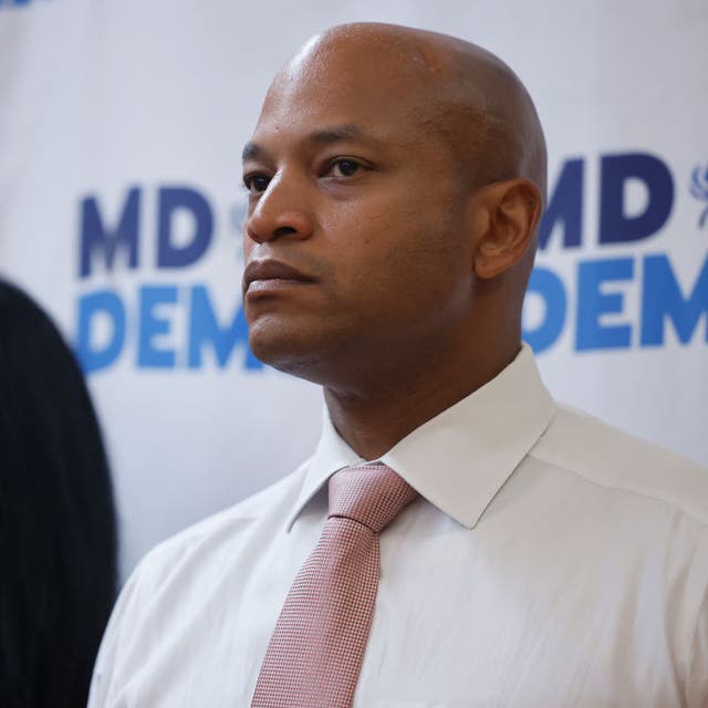 <p>Aruna Miller and Wes Moore at a campaign event in 2022</p>