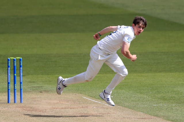 Ethan Bamber took five wickets as Warwickshire were bowled out for just 60 (Adam Davy/PA)