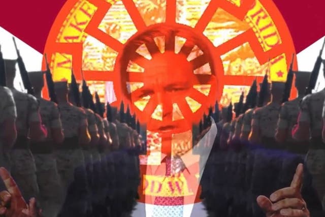 <p>A video using far-right online aesthetics, including a Nazi-linked Sonnenrad icon, was promoted by a staffer for Ron DeSantis before it was deleted.</p>