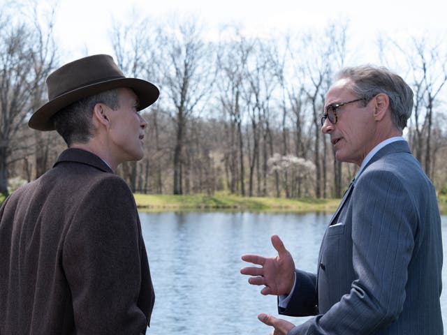 <p>Cillian Murphy (left) and Robert Downey Jr in ‘Oppenheimer’</p>