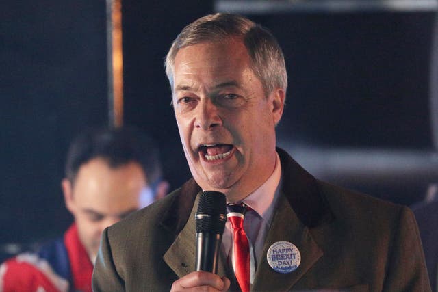 <p>Nigel Farage has said he will continue to campaign for broader change in the banking industry (Jonathan Brady/PA)</p>