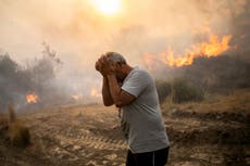 Greece fires – live: Rhodes and Corfu brace for another 48 hours of wildfire hell as temperatures rise