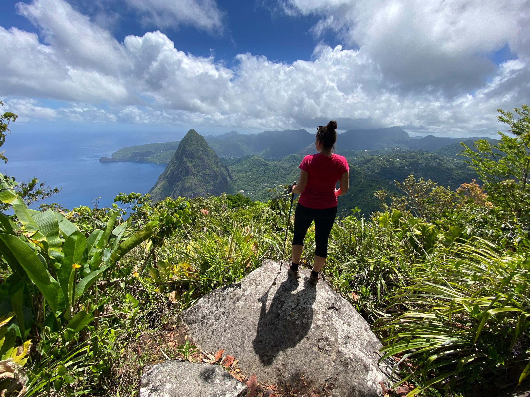 Reaching the summit of Gros Piton, St Lucia