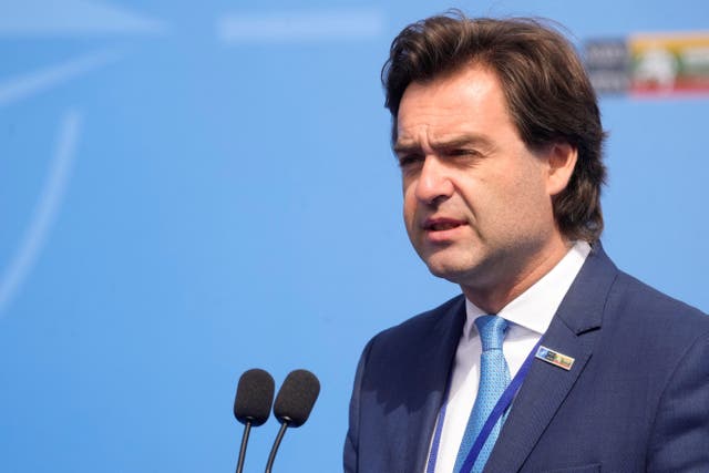 <p>Moldovan Foreign Minister Nicu Popescu pictured at the NATO leaders summit in Lithuania earlier this month</p>