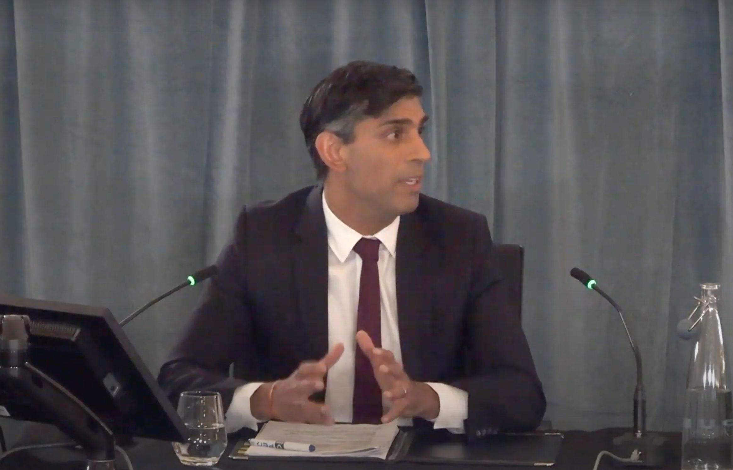 Rishi Sunak appeared at the inquiry on Wednesday