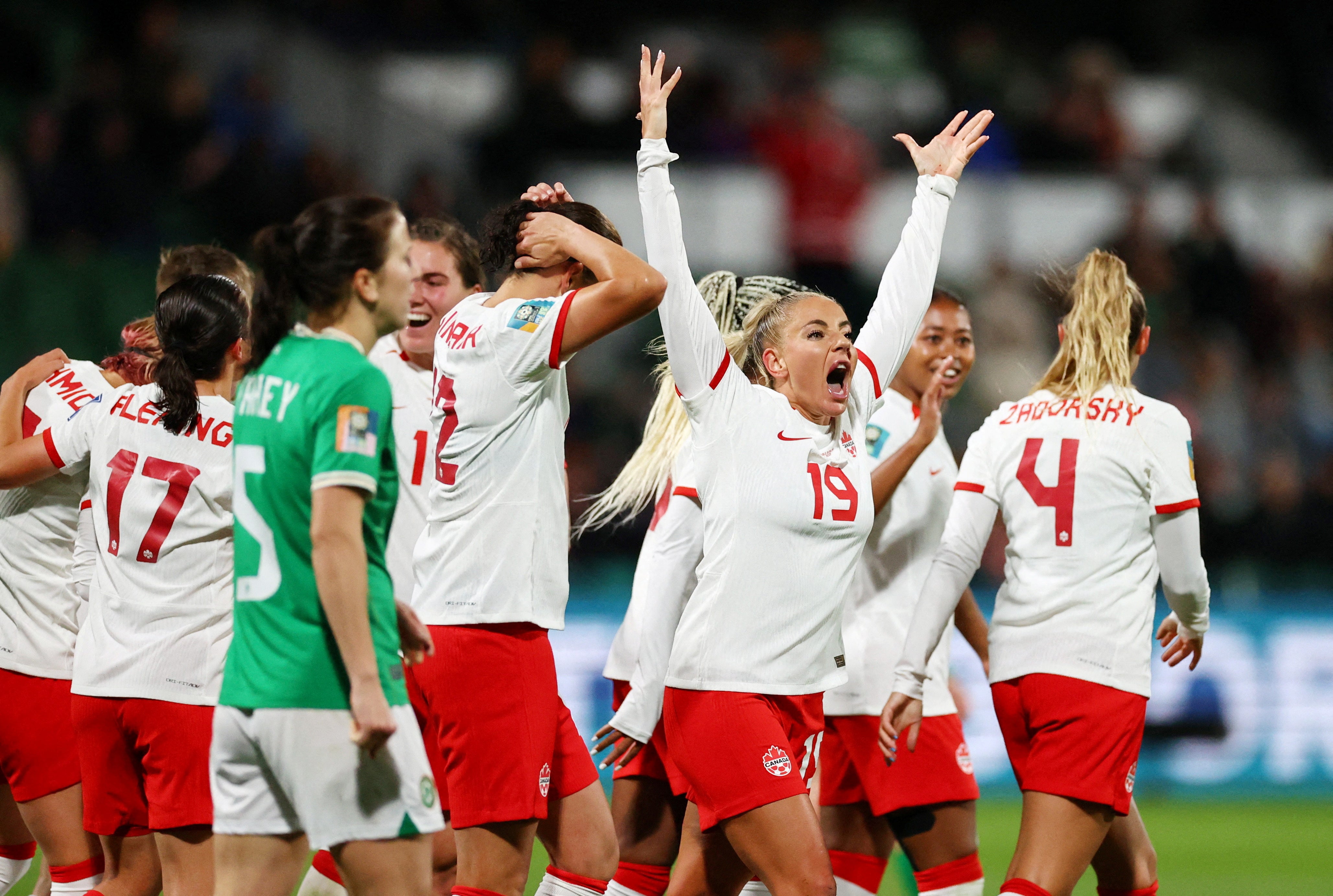 Adriana Leon fired Canada’s winner in the second half