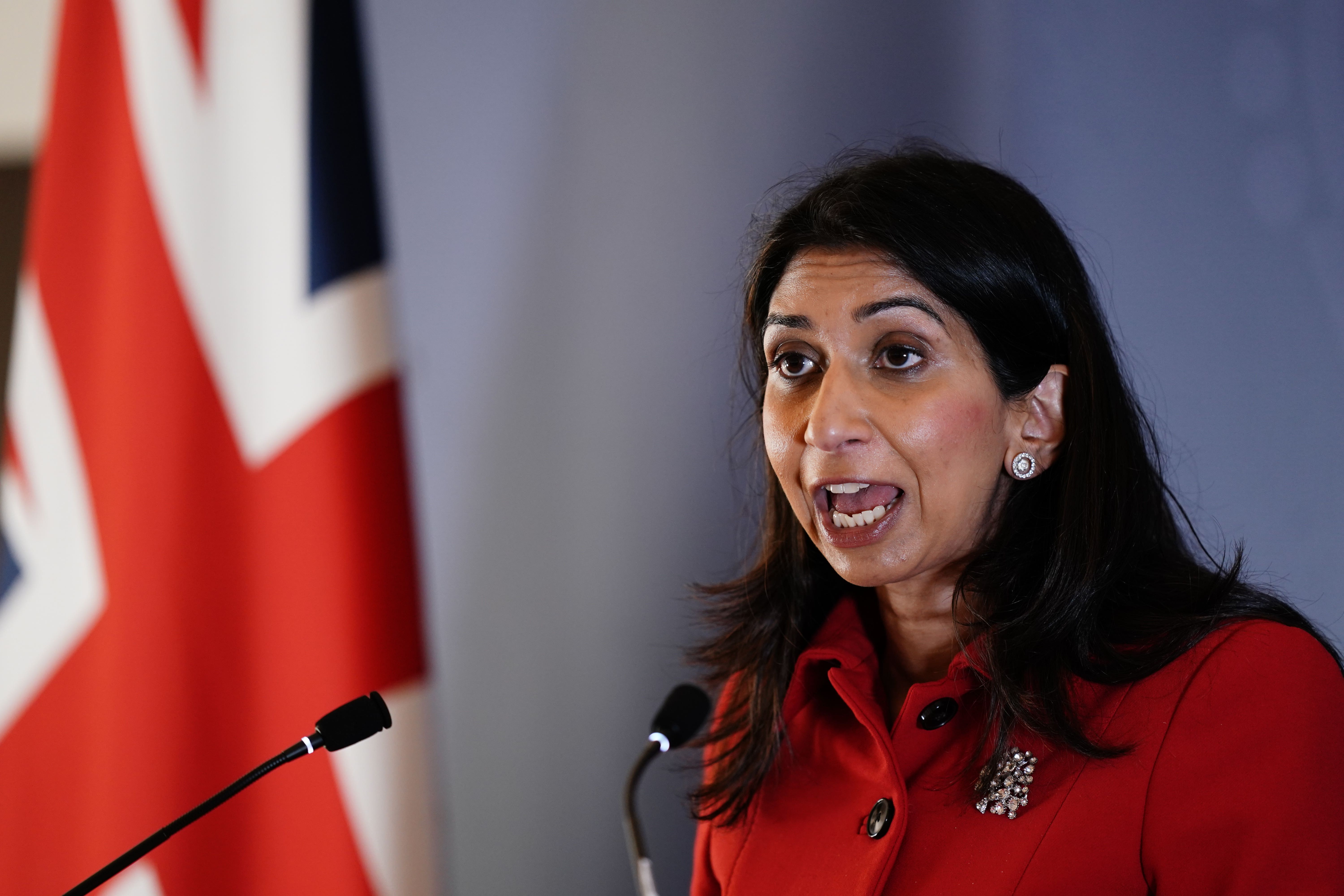 Home Secretary Suella Braverman has lost the opening round of a High Court fight with two men believed to be victims of human trafficking (Jordan Pettitt/PA)