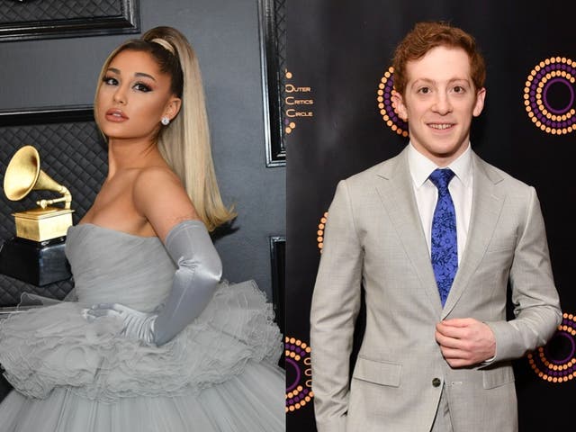 <p>Ariana Grande and Ethan Slater</p>