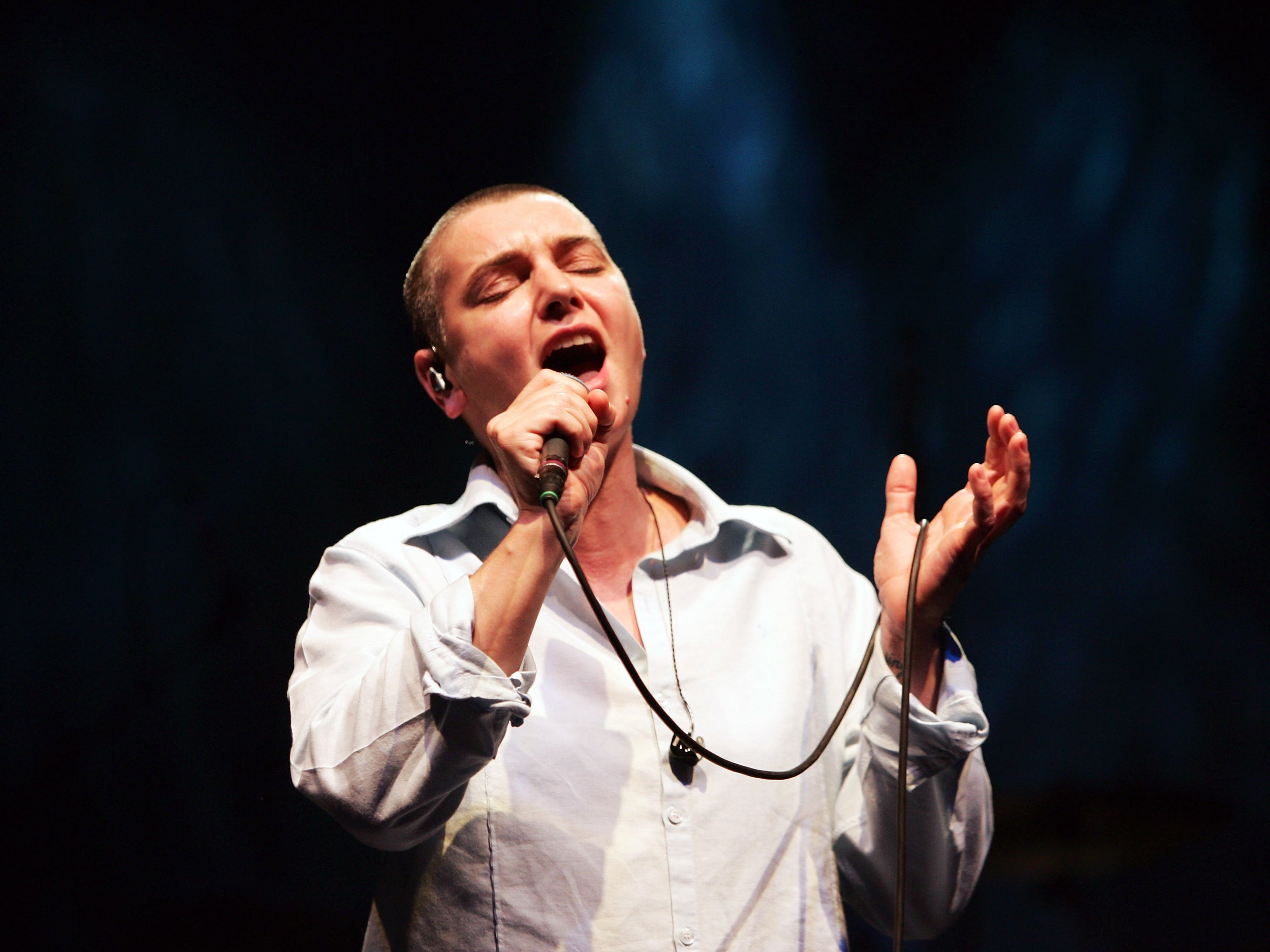 Sinead O’Connor performing in 2008