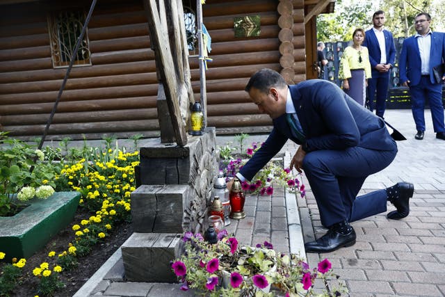 <p>Taoiseach Leo Varadkar in Kyiv</p>