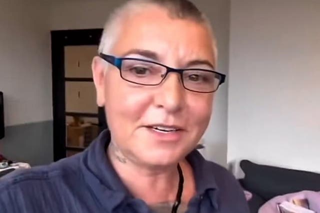 <p>Sinead O’Connor in a video she posted to Twitter just days before her death.</p>