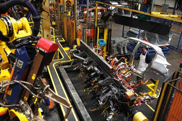 Car production rose 11.7% in the first half of the year as supply shortages eased, new figures show (Owen Humphreys/PA)