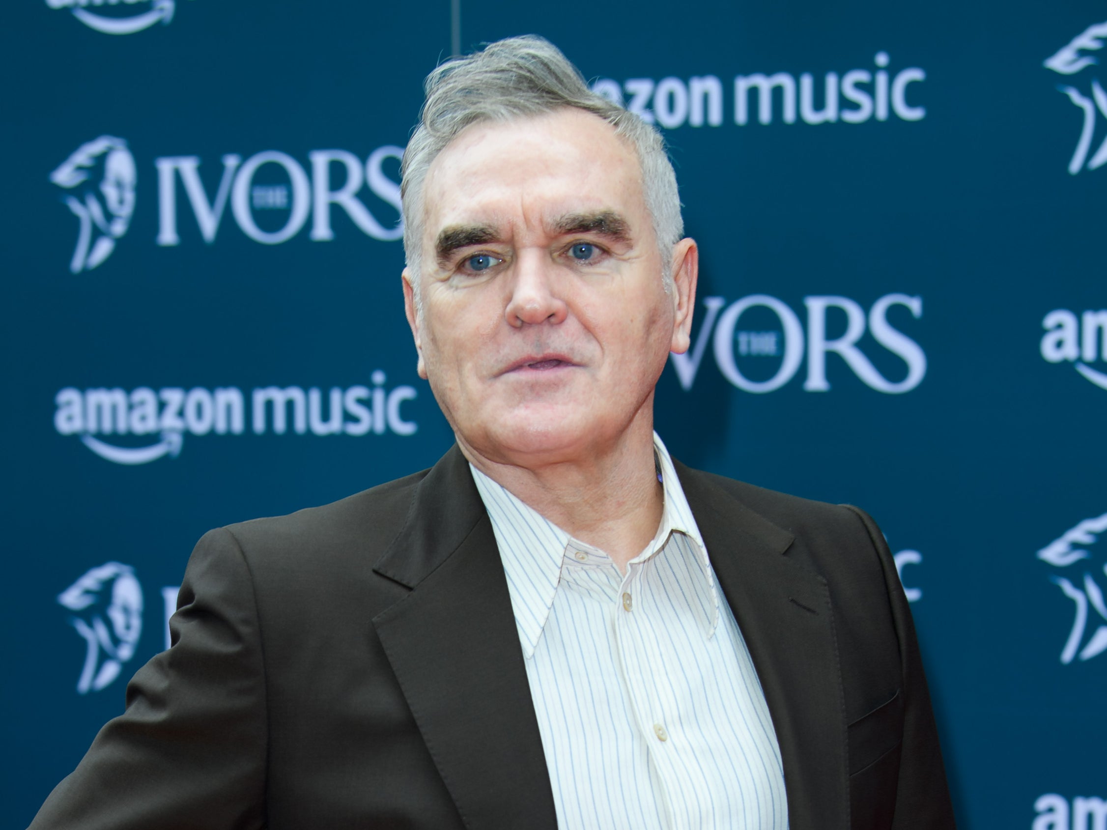 Morrissey attends The Ivors at Grosvenor House in May 2023