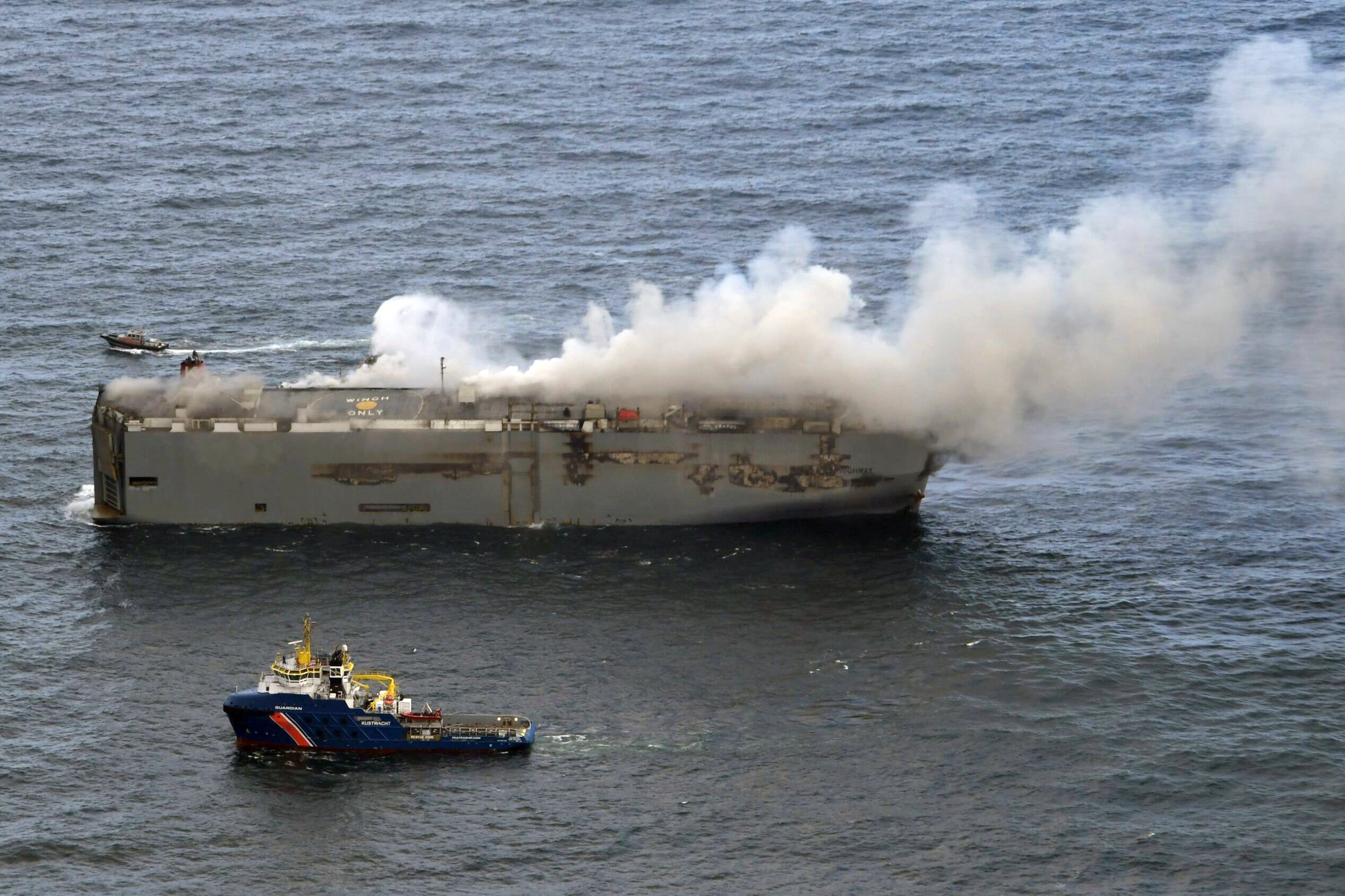 Netherlands Cargo Ship Fire