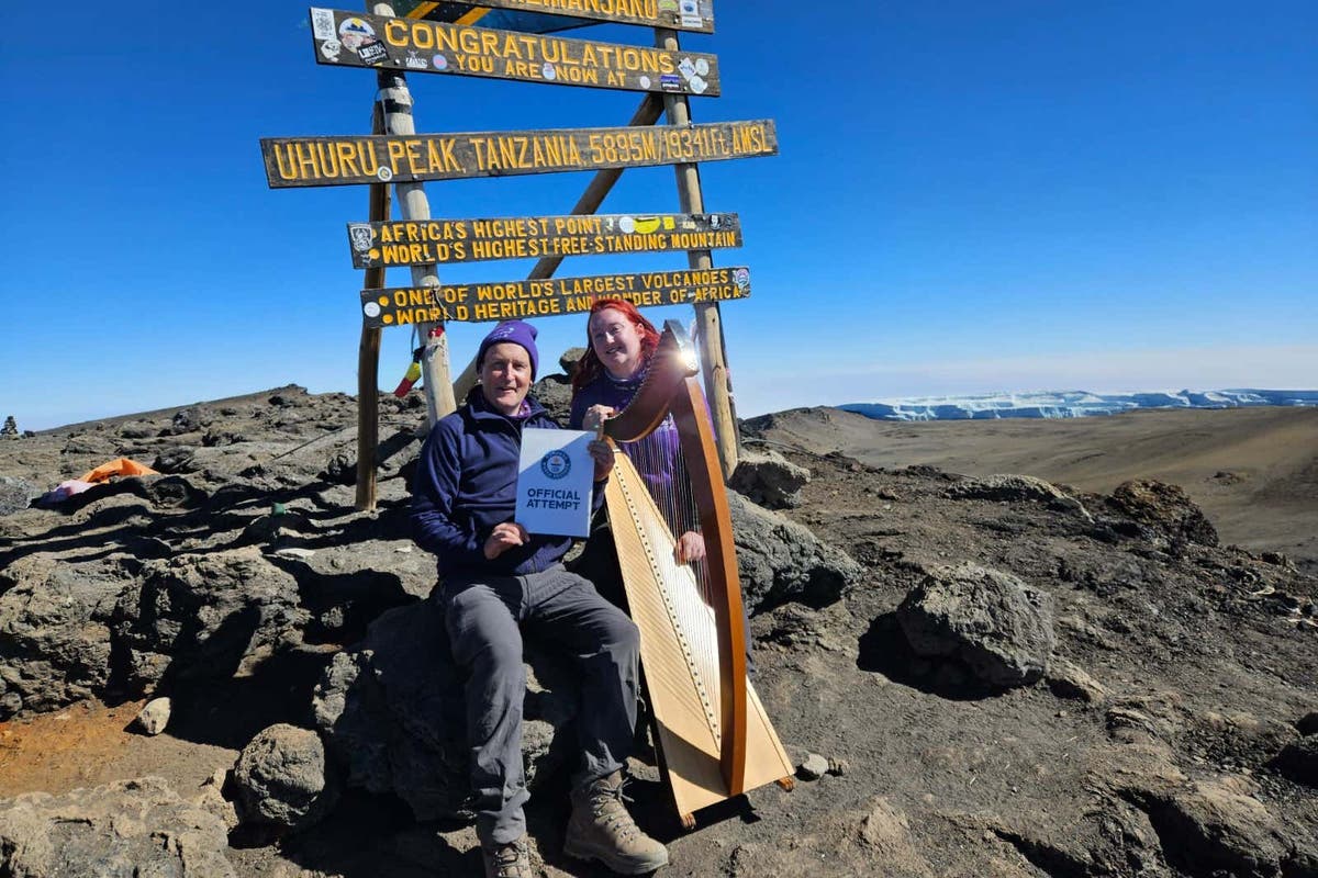 Harpist hails ‘unforgettable experience’ on Kilimanjaro during world record bid