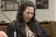 Taylor Schabusiness scowls as she’s convicted of dismembering lover and dumping his head in a bucket