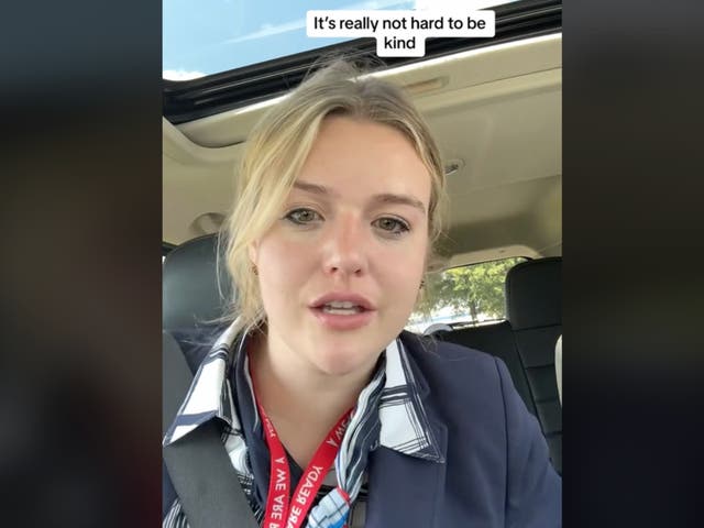 <p>American Airlines flight attendant Elizabeth Braley shared a TikTok video about a road rage incident with an passenger</p>