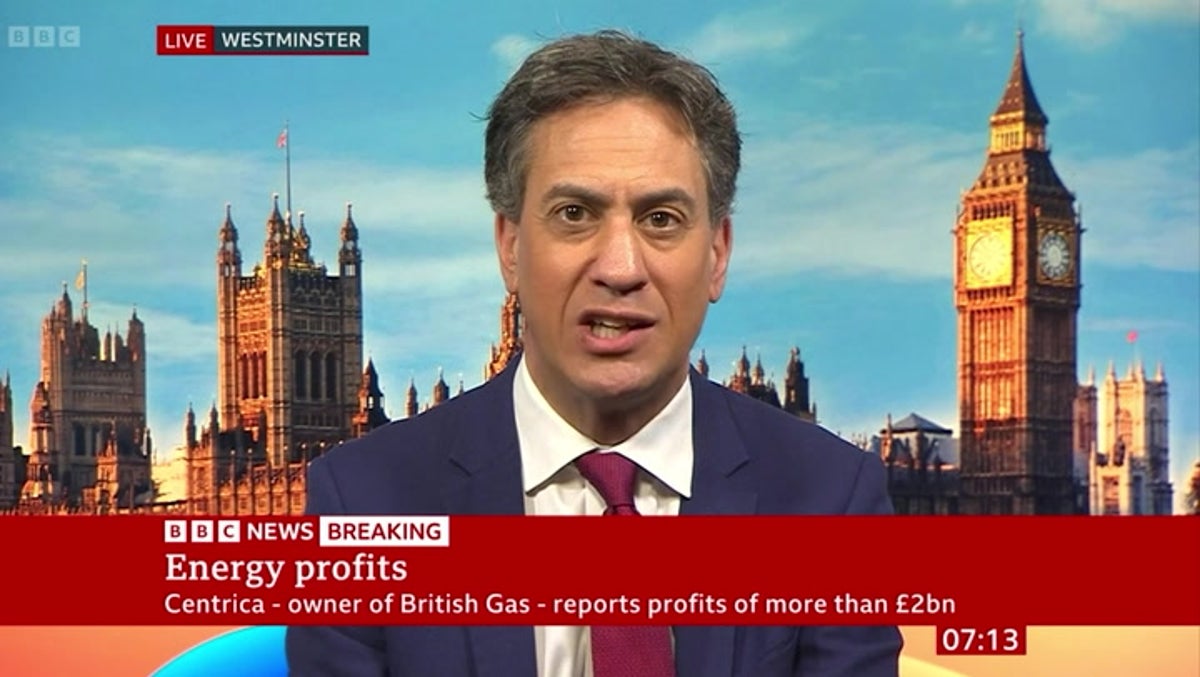 Government’s windfall tax on energy firms is full of ‘Swiss cheese’ holes, Ed Miliband says