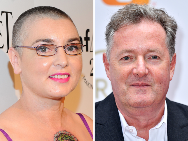 <p>Sinead O’Connor and Piers Morgan</p>