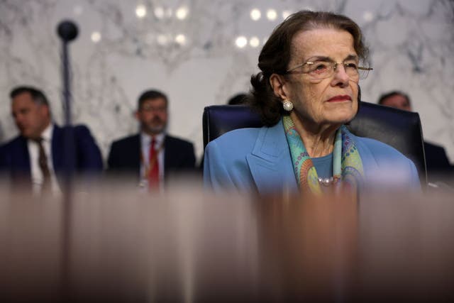 <p>Sen Dianne Feinstein attends a hearing of the Intelligence Committee</p>