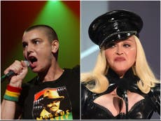 Lawnmowers and ripped Pope pictures: Inside Sinead O’Connor and Madonna’s fraught history