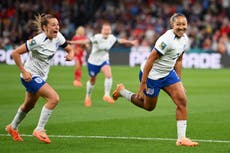 England vs Denmark LIVE: Women’s World Cup latest score after Lauren James goal and Keira Walsh injury
